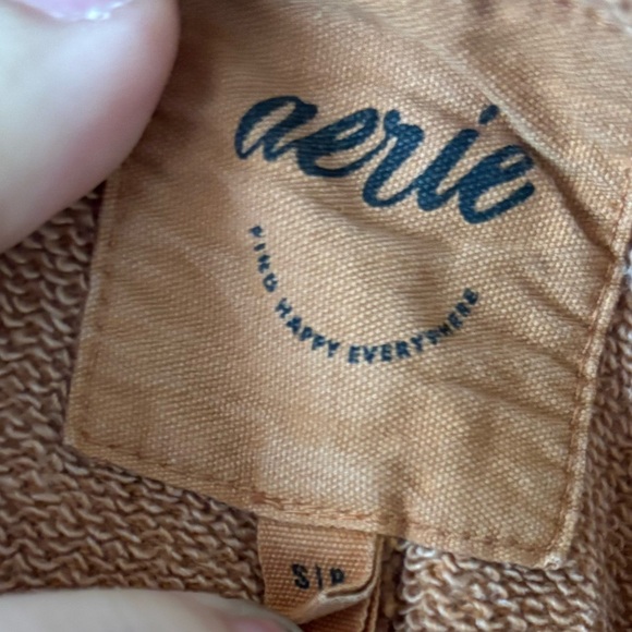 Aerie boxy oversized sweatshirt top Size Small caramel camel brown - Picture 3 of 4